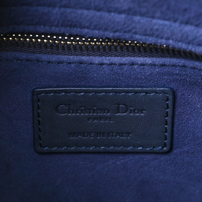 Christian Dior Ultra Matte Calfskin Cannage Medium Lady Dior Blue 6 of 9