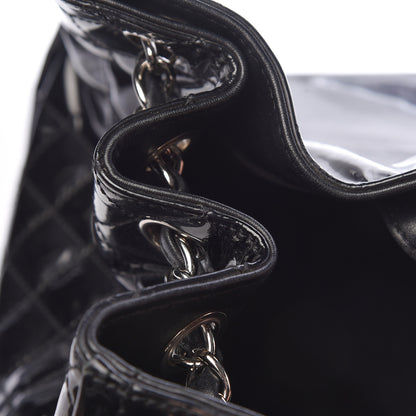 Chanel Patent Quilted CC Shoulder Bag Black 10 of 21