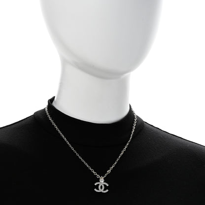 Chanel Crystal CC Necklace Gold Silver 2 of 6