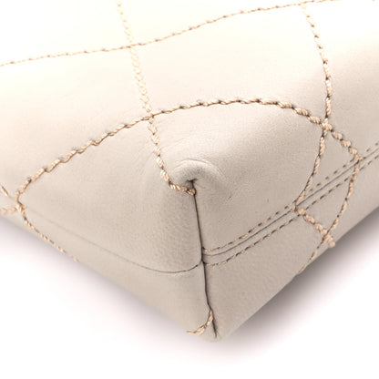Chanel Lambskin Surpique Stitch Pochette Beige 10 of 12