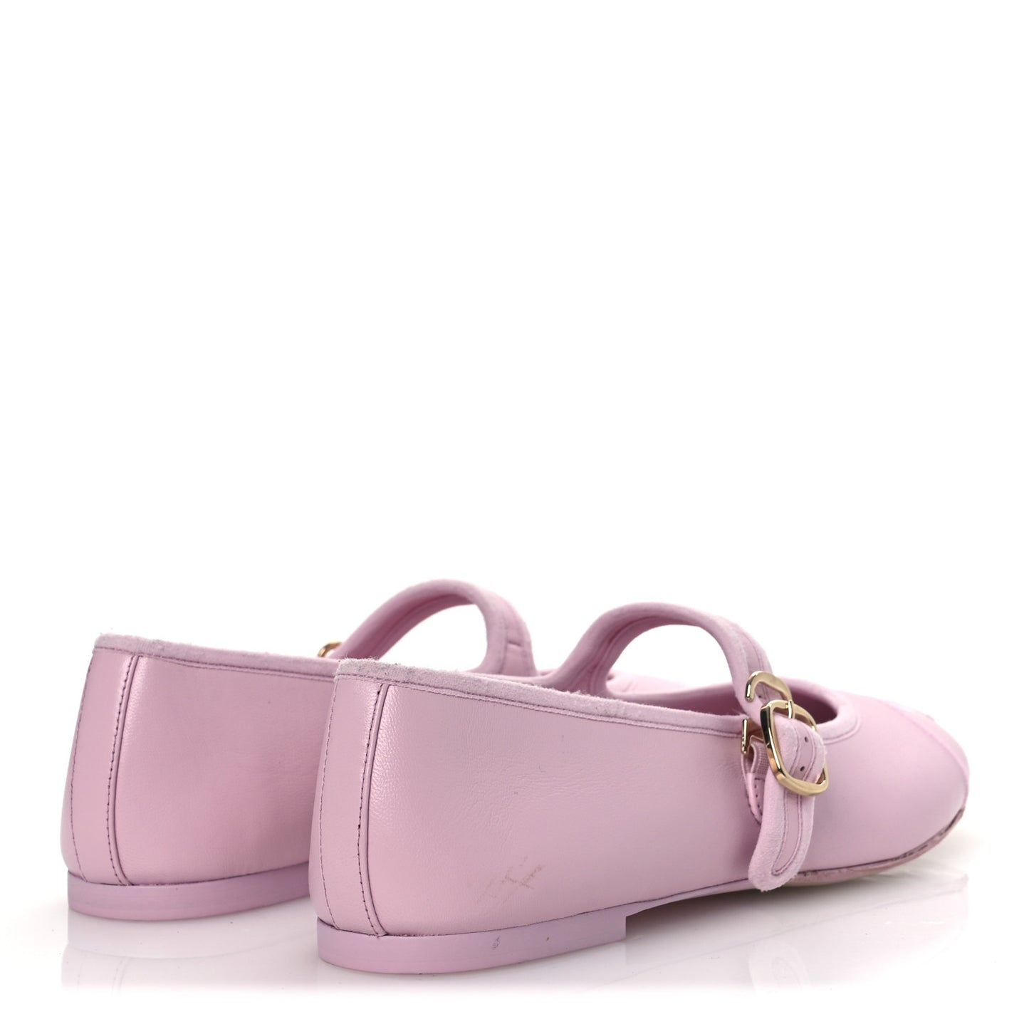 Lambskin Mary Jane Flats 40 Light Pink