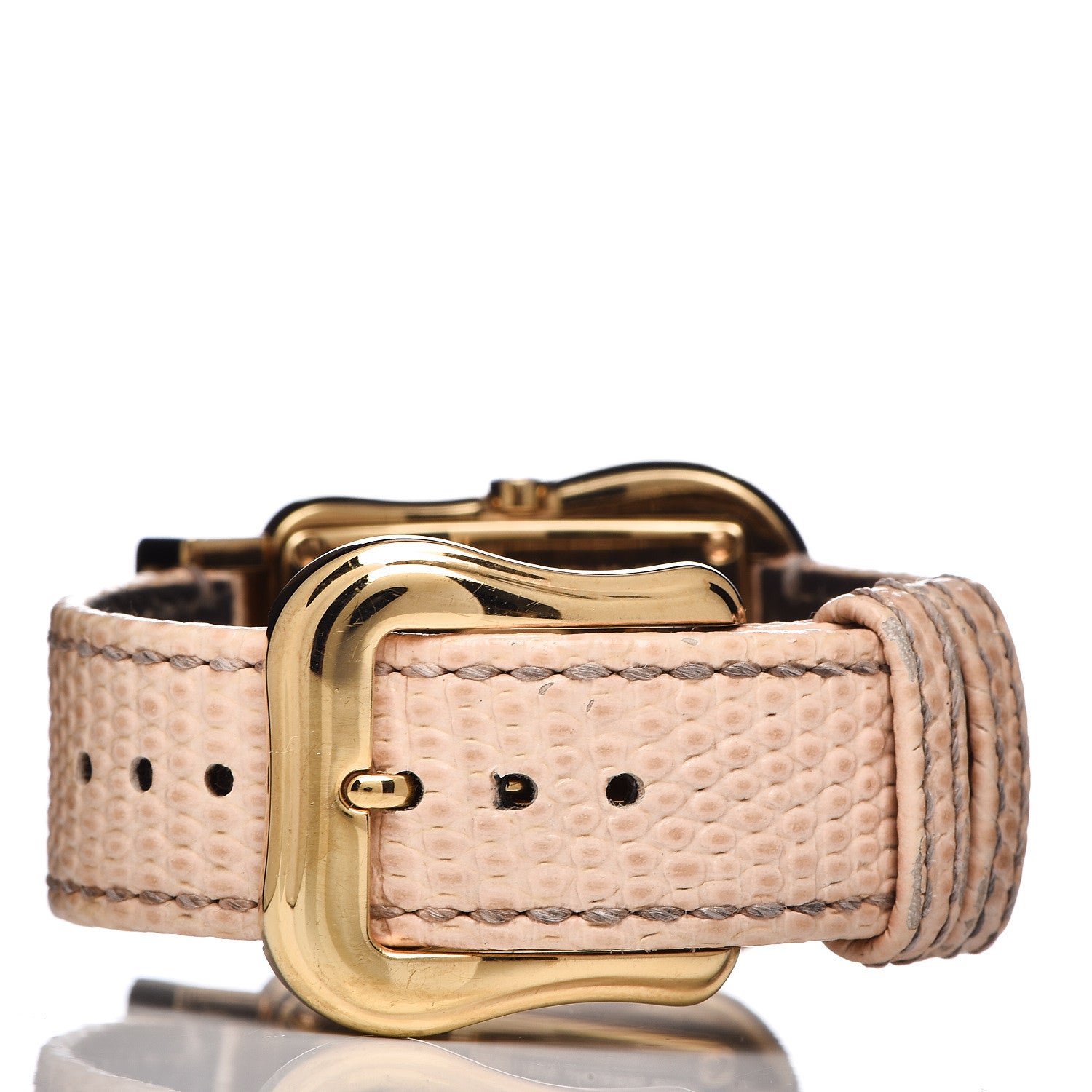Fendi Stainless Steel Lizard Diamond Mother of Pearl 33mm B.Fendi Buckle Quartz Watch 4 of 9