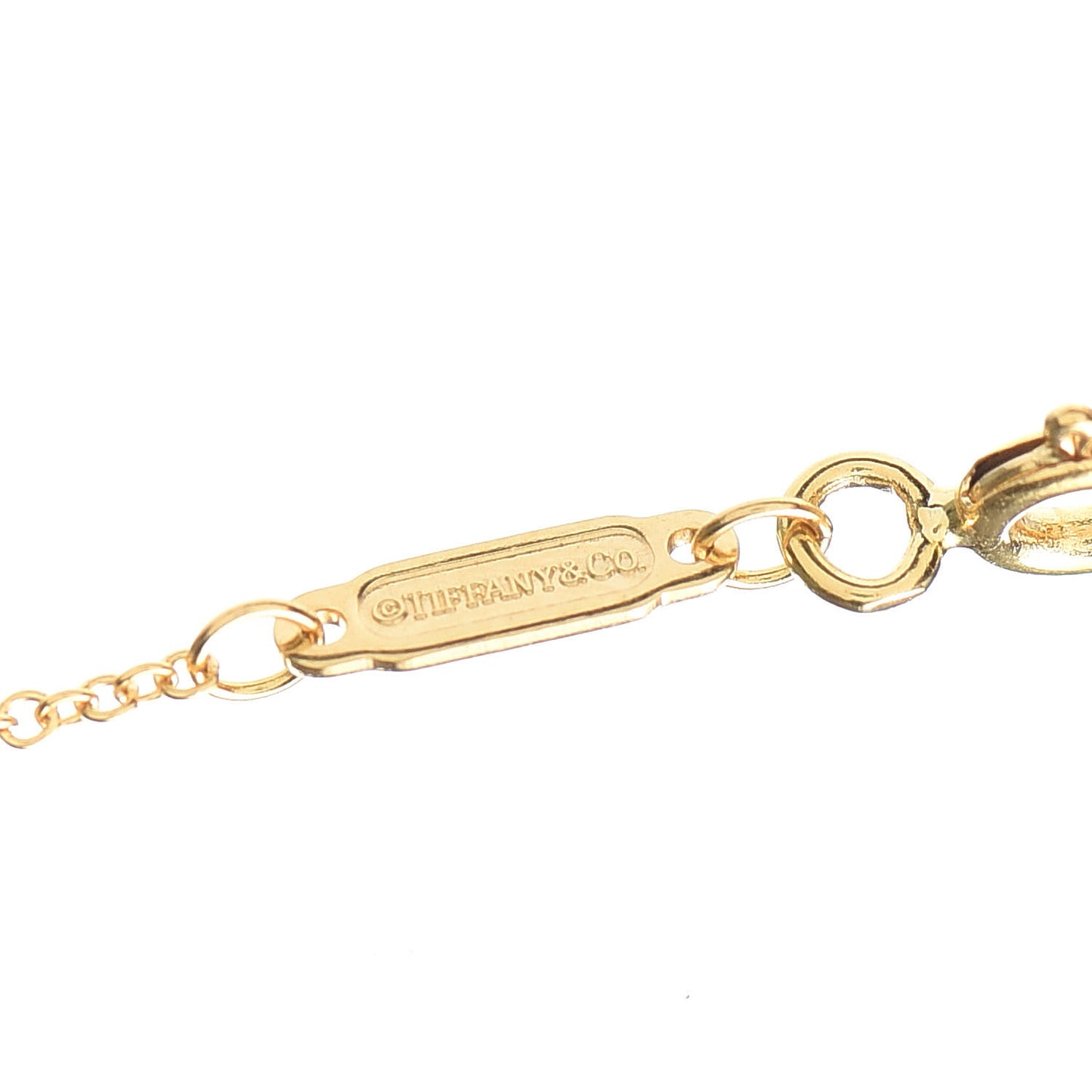 18K Yellow Gold Large T Smile Pendant Necklace