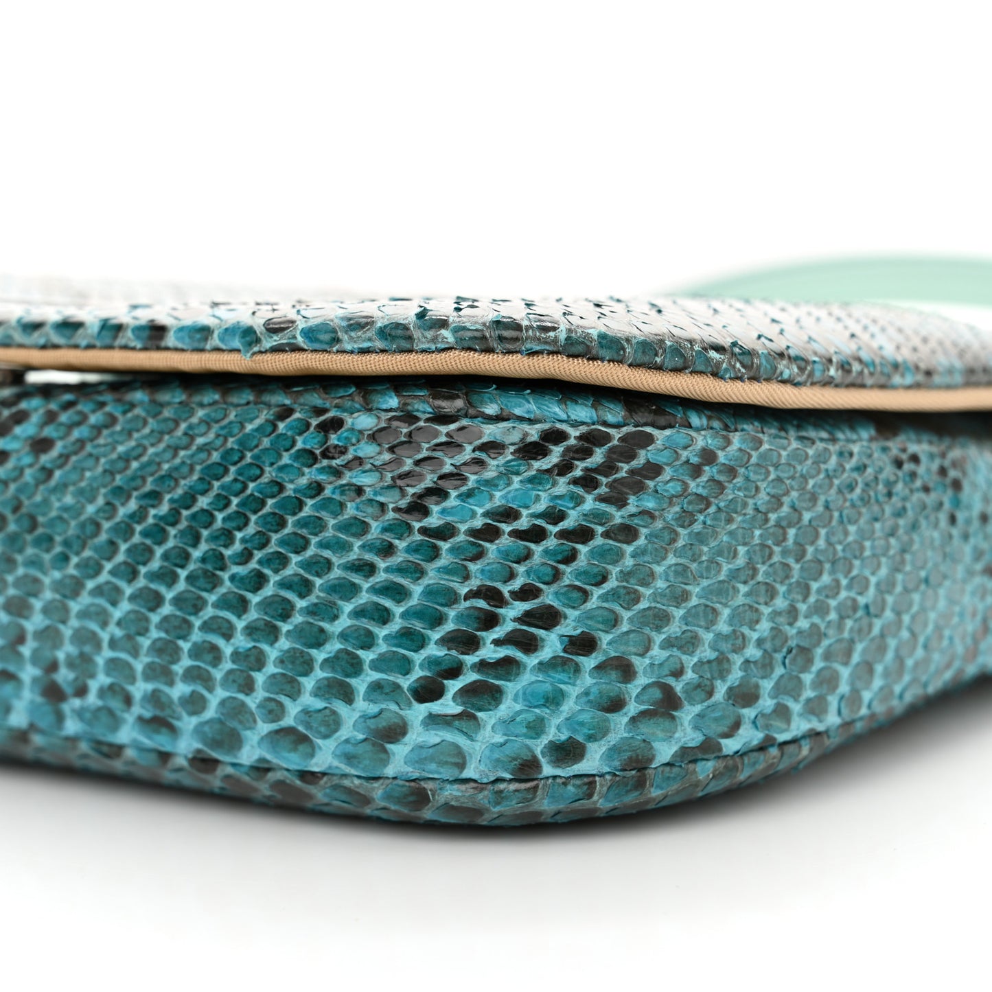 Snakeskin Malice Shoulder Bag Blue