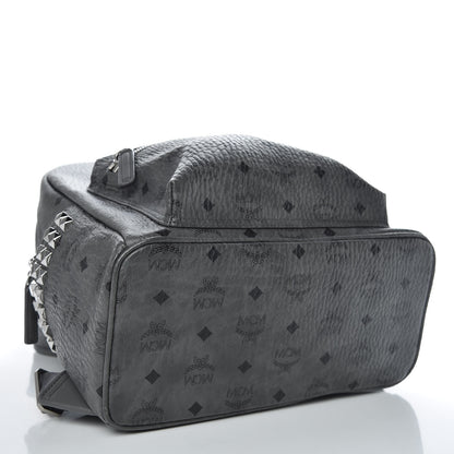 MCM Visetos Side Stud Medium Stark Backpack Grey 4 of 10