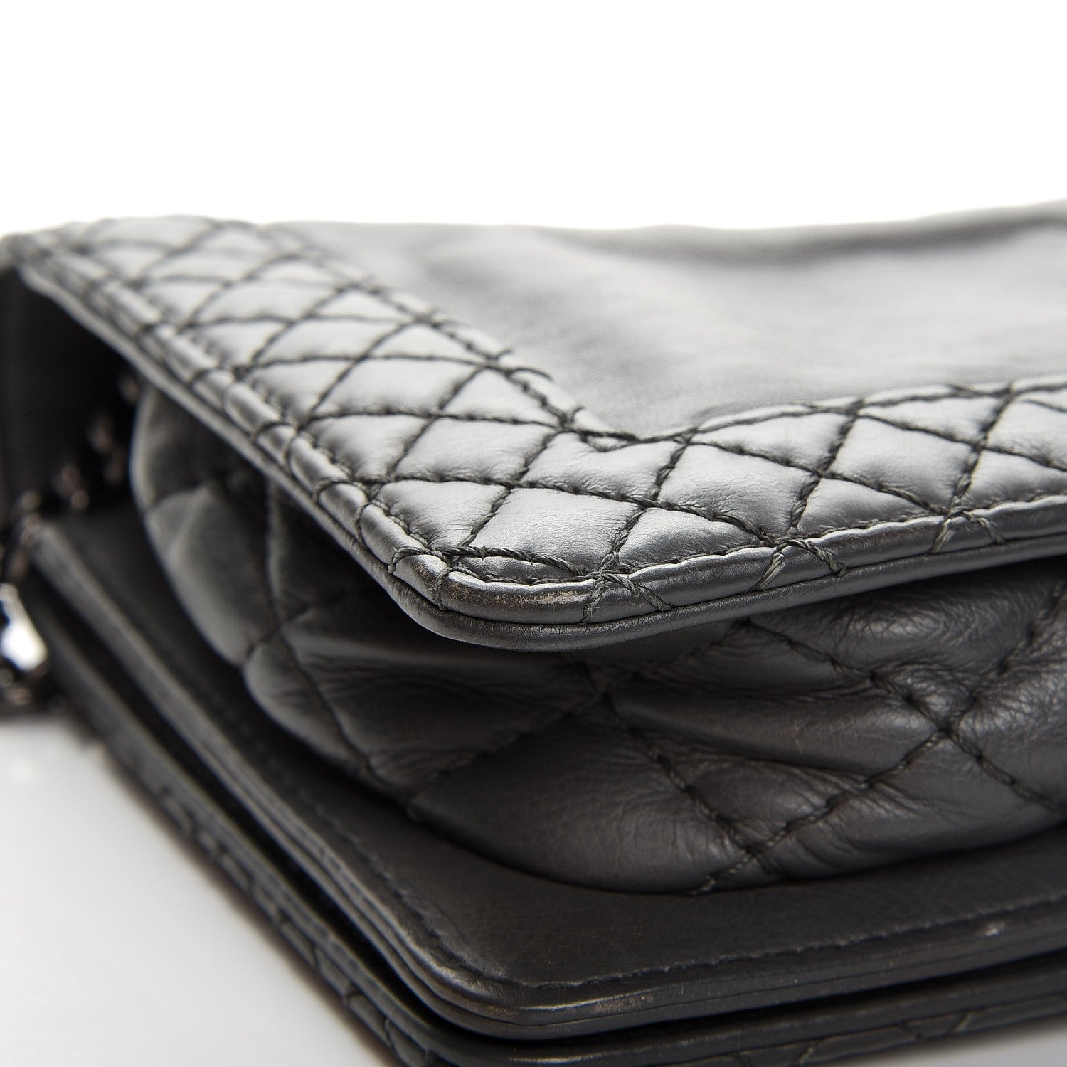Chanel Calfskin Small Boy Reverso Flap Grey 11 of 11