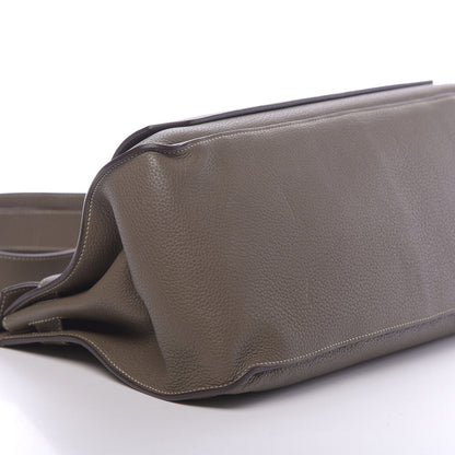 Hermes Taurillon Clemence Jypsiere 37 Etoupe 12 of 13