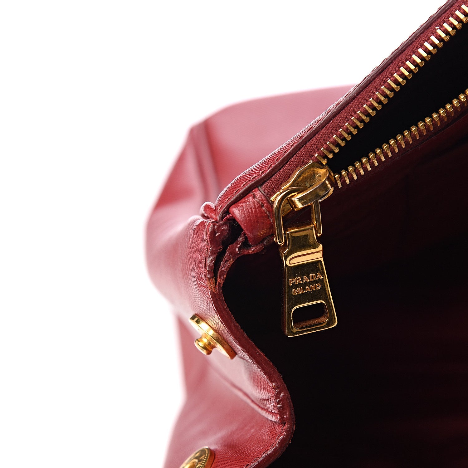 Prada Saffiano Large Galleria Double Zip Tote Fuoco 8 of 13