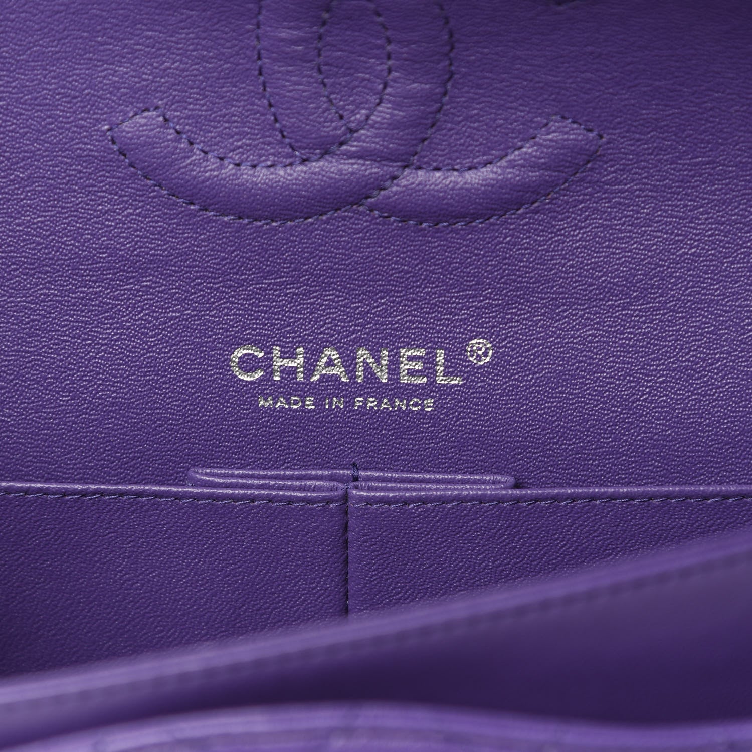 Chanel Lambskin Quilted Medium Double Flap Purple 6 of 16