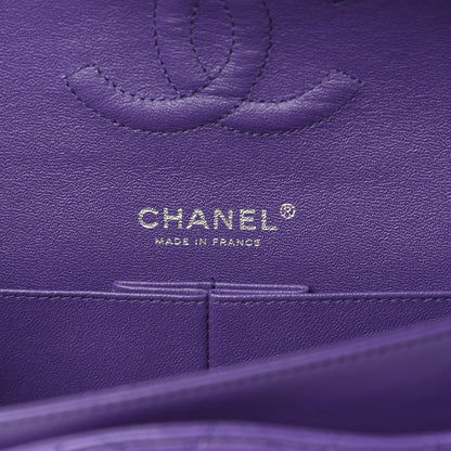 Chanel Lambskin Quilted Medium Double Flap Purple 6 of 16