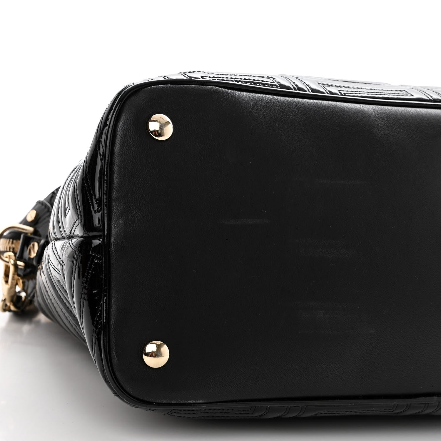 Versace Patent Borsa Couture Shoulder Bag Black 8 of 10