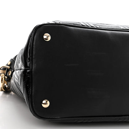 Versace Patent Borsa Couture Shoulder Bag Black 8 of 10