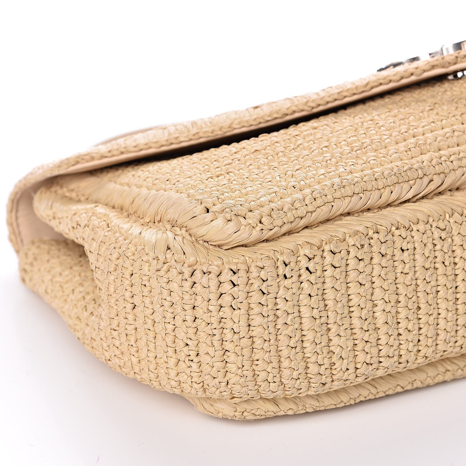 Saint Laurent Raffia Monogram Large College Satchel Naturale 7 of 9