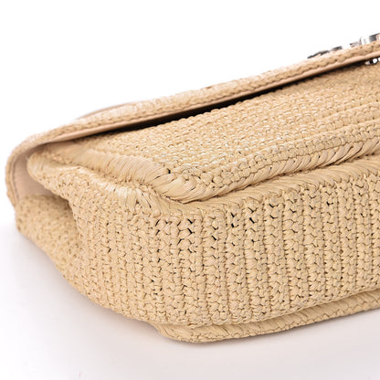 Saint Laurent Raffia Monogram Large College Satchel Naturale 7 of 9
