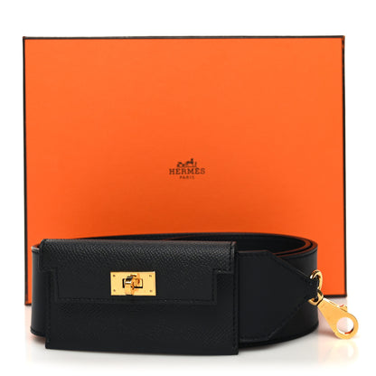 Hermes Swift Epsom Pocket Kelly Shoulder Strap Black 6 of 6