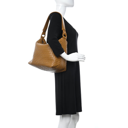 Bottega Veneta Nappa Intrecciato Shoulder Bag Camel 2 of 10