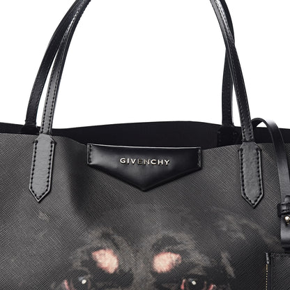 Givenchy Textured Coated Canvas Rottweiler Pint Large Antigona Tote Black 12 of 13