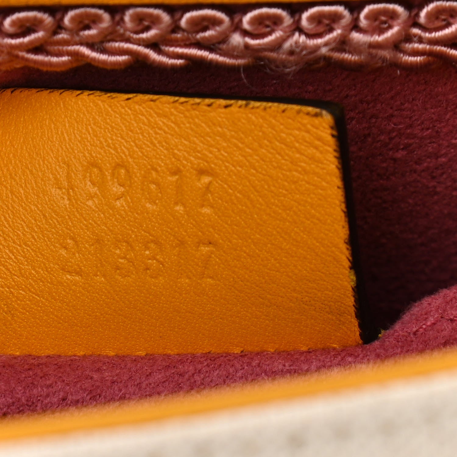 Gucci Linen Canvas Embroidered Small Shoulder Bag White 7 of 11