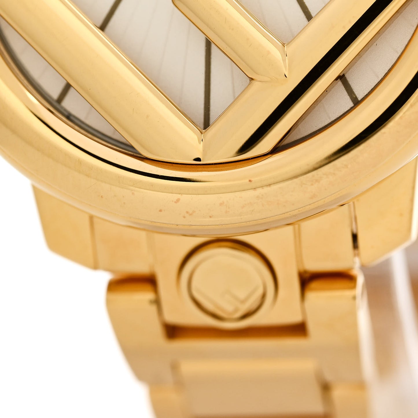 Stainless Steel Diamond 28mm Run Away Quartz Watch Gold