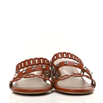Hermes Nappa Ajaccio Sandals 38 Cognac 2 of 10