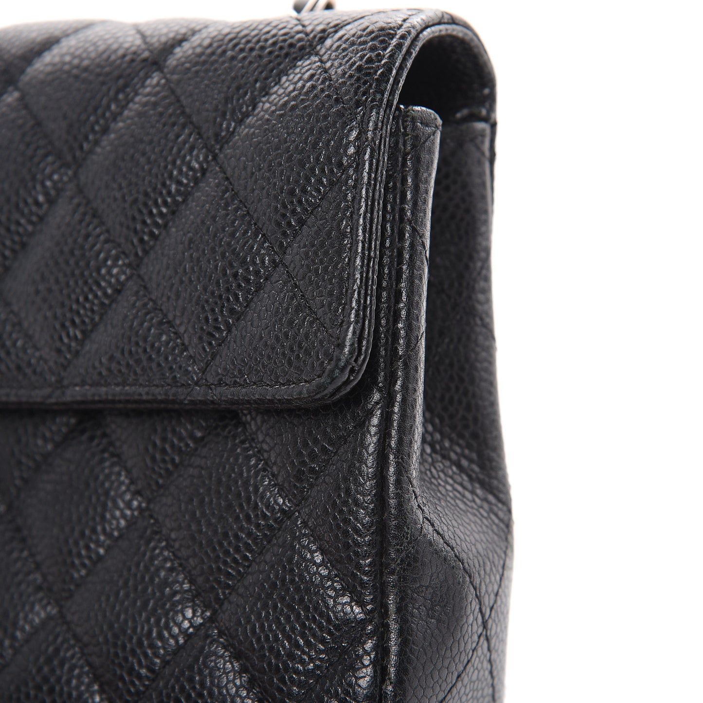 Caviar Quilted East West Flap Black