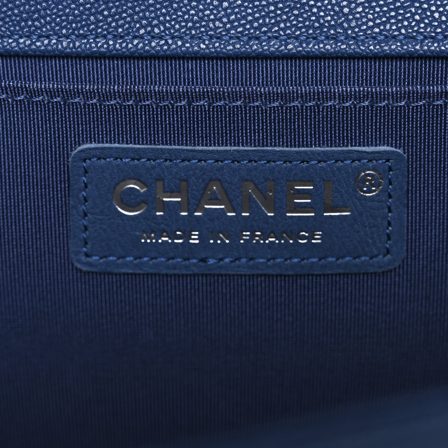 Chanel Caviar Quilted Medium Boy Flap Dark Blue 6 of 10