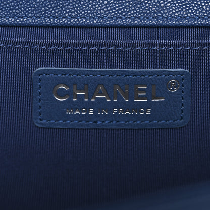 Chanel Caviar Quilted Medium Boy Flap Dark Blue 6 of 10