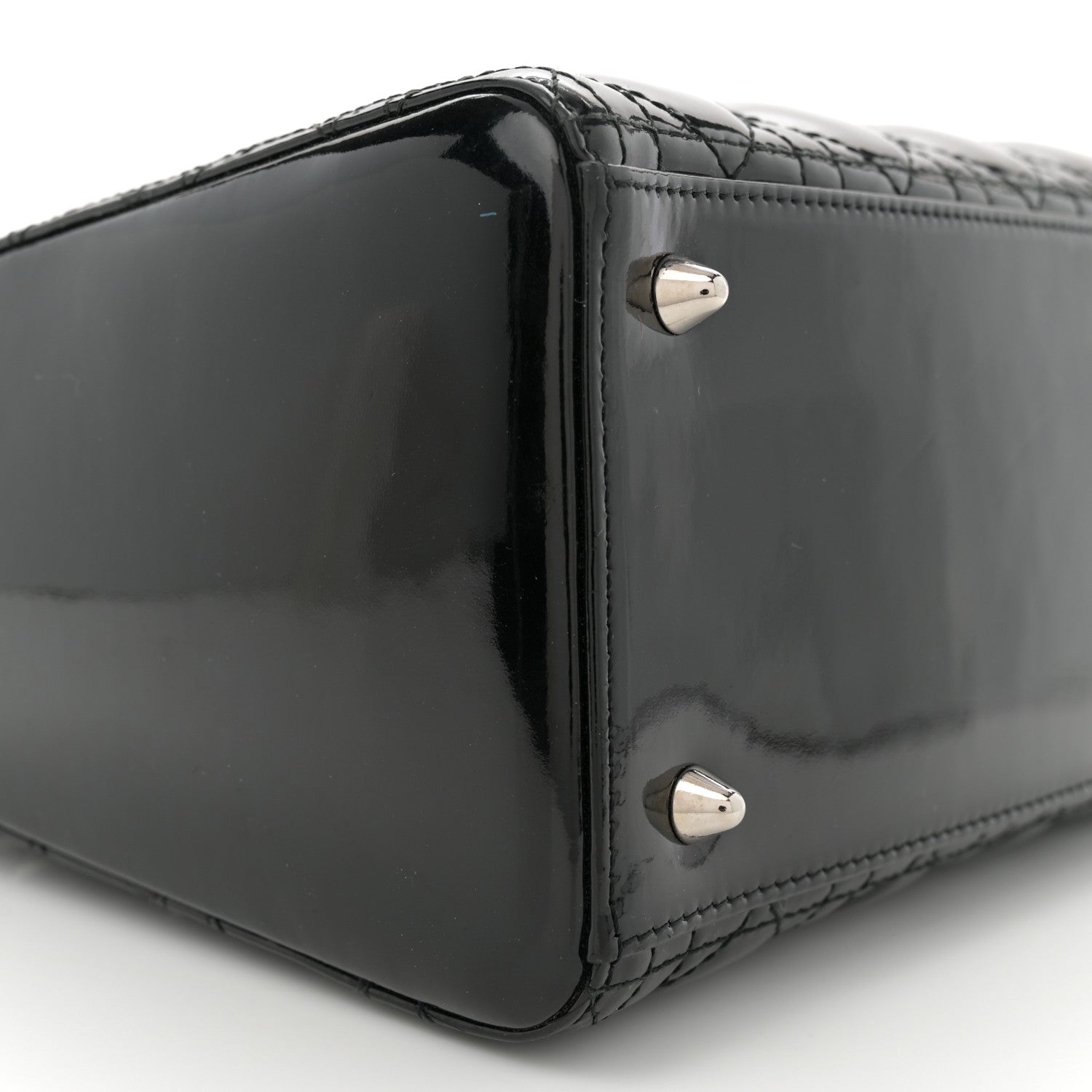 Christian Dior Patent Cannage Medium Lady Dior Black 9 of 11