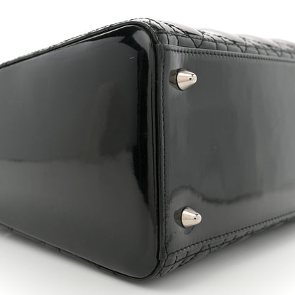 Christian Dior Patent Cannage Medium Lady Dior Black 9 of 11