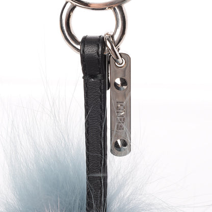 Fendi Fox Mink Rabbit Fur Vitello Flamingo Mini Monster Bag Bug Charm Lagoon Black Multicolor 4 of 6