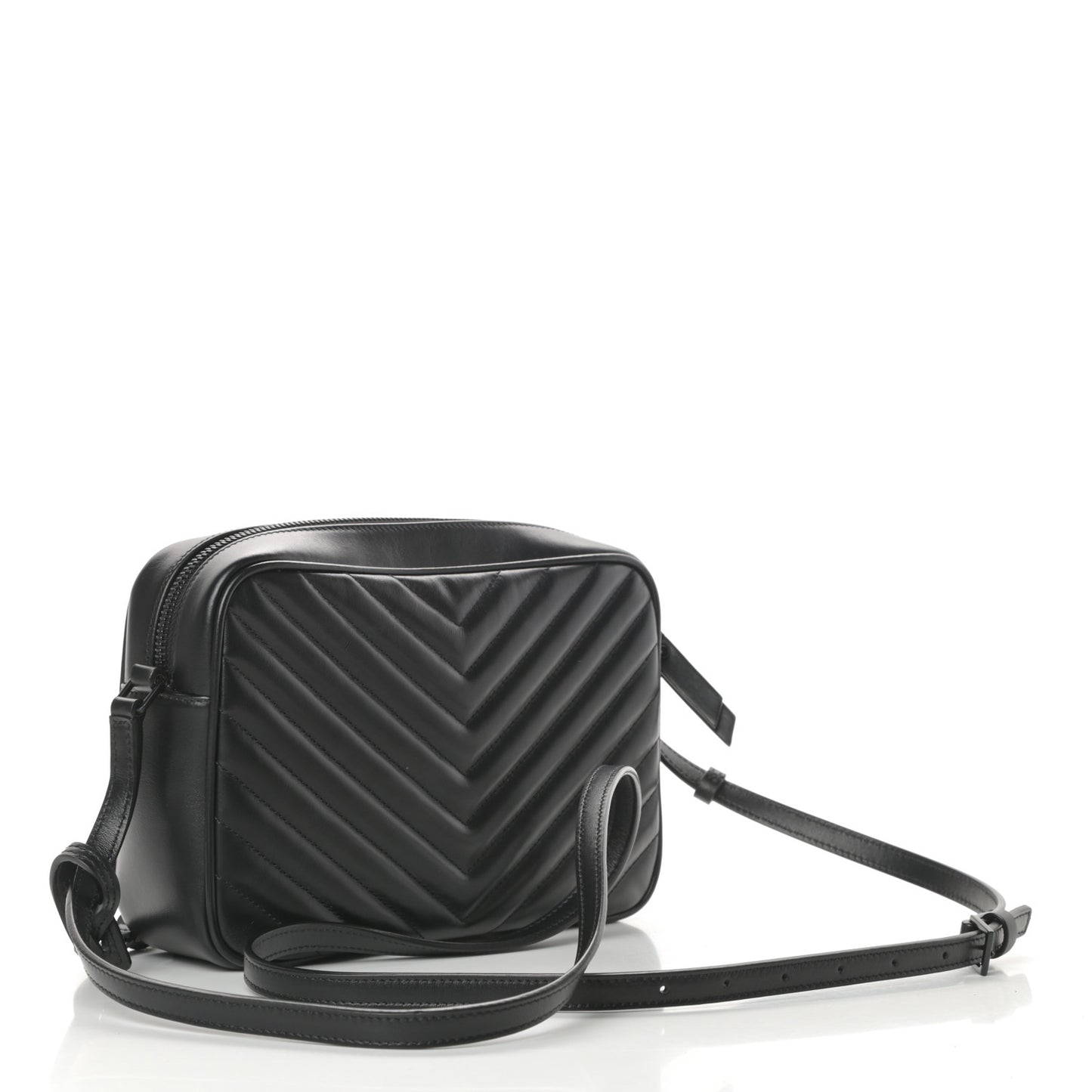 Calfskin Matelasse Monogram Lou Camera Bag Black