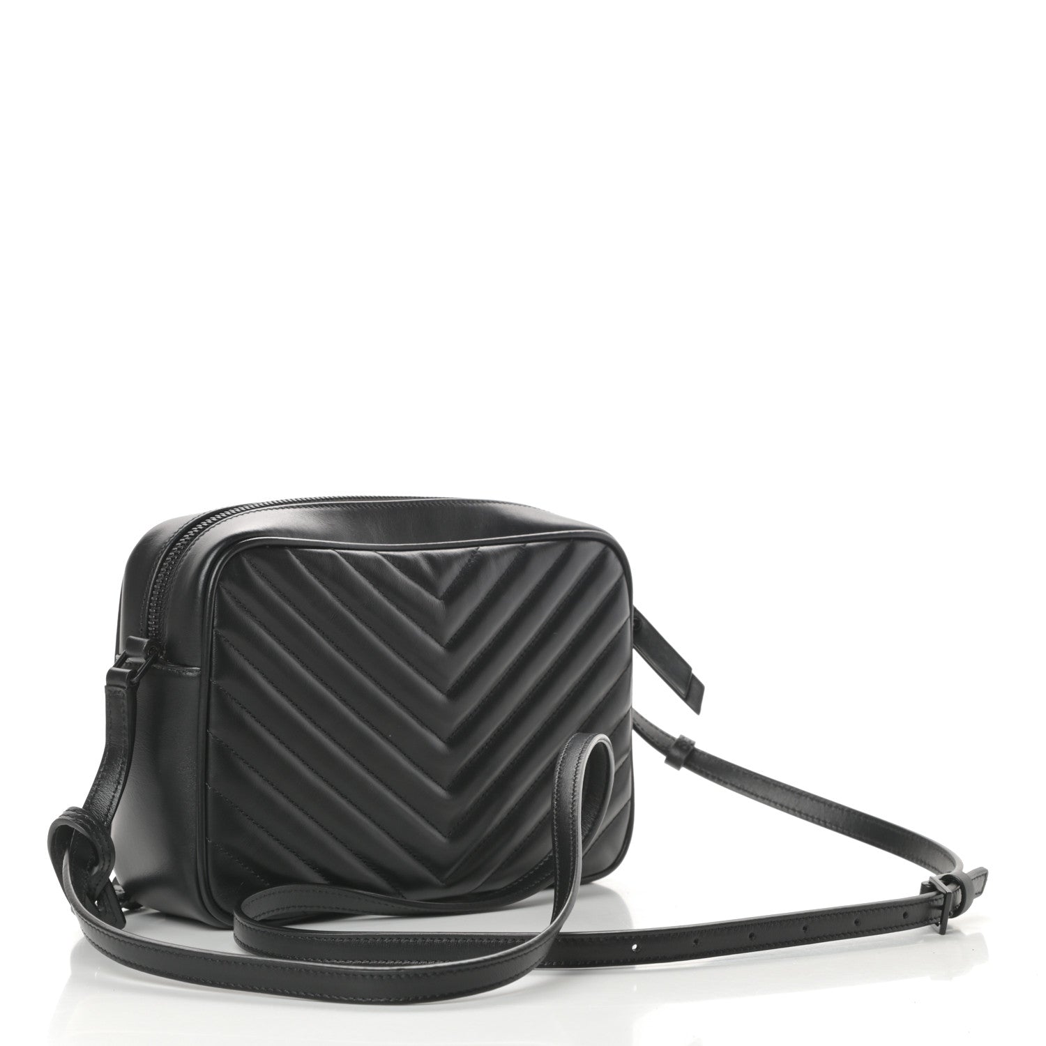 Saint Laurent Calfskin Matelasse Monogram Lou Camera Bag Black 3 of 10