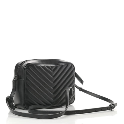 Saint Laurent Calfskin Matelasse Monogram Lou Camera Bag Black 3 of 10