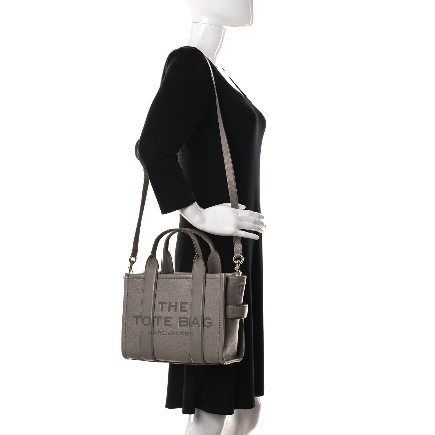 Marc Jacobs Grained Calfskin Small The Tote Bag Taupe 2 of 13