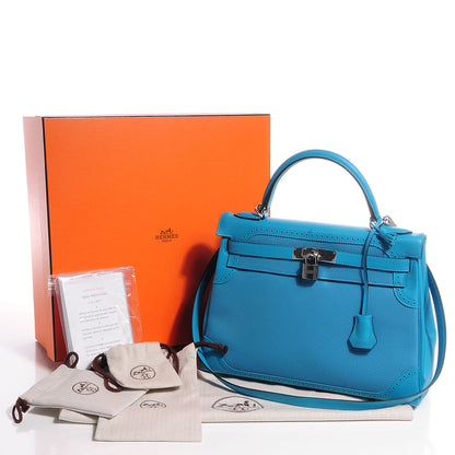 Hermes Togo Swift Ghillies Kelly 32 Turquoise 3 of 29