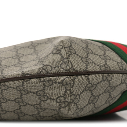 Gucci GG Supreme Monogram Web Small Ophidia Half Moon Hobo Brown 9 of 11