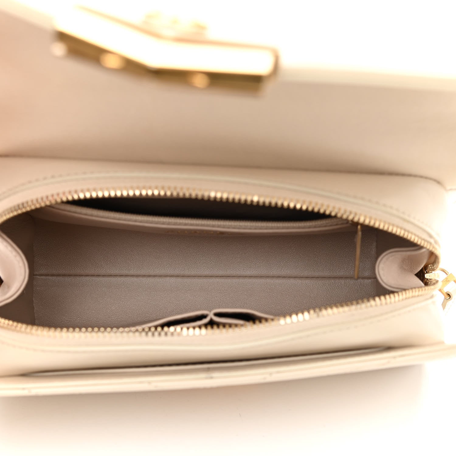 Chanel Calfskin Chevron Quilted Medal Flap Beige 4 of 12