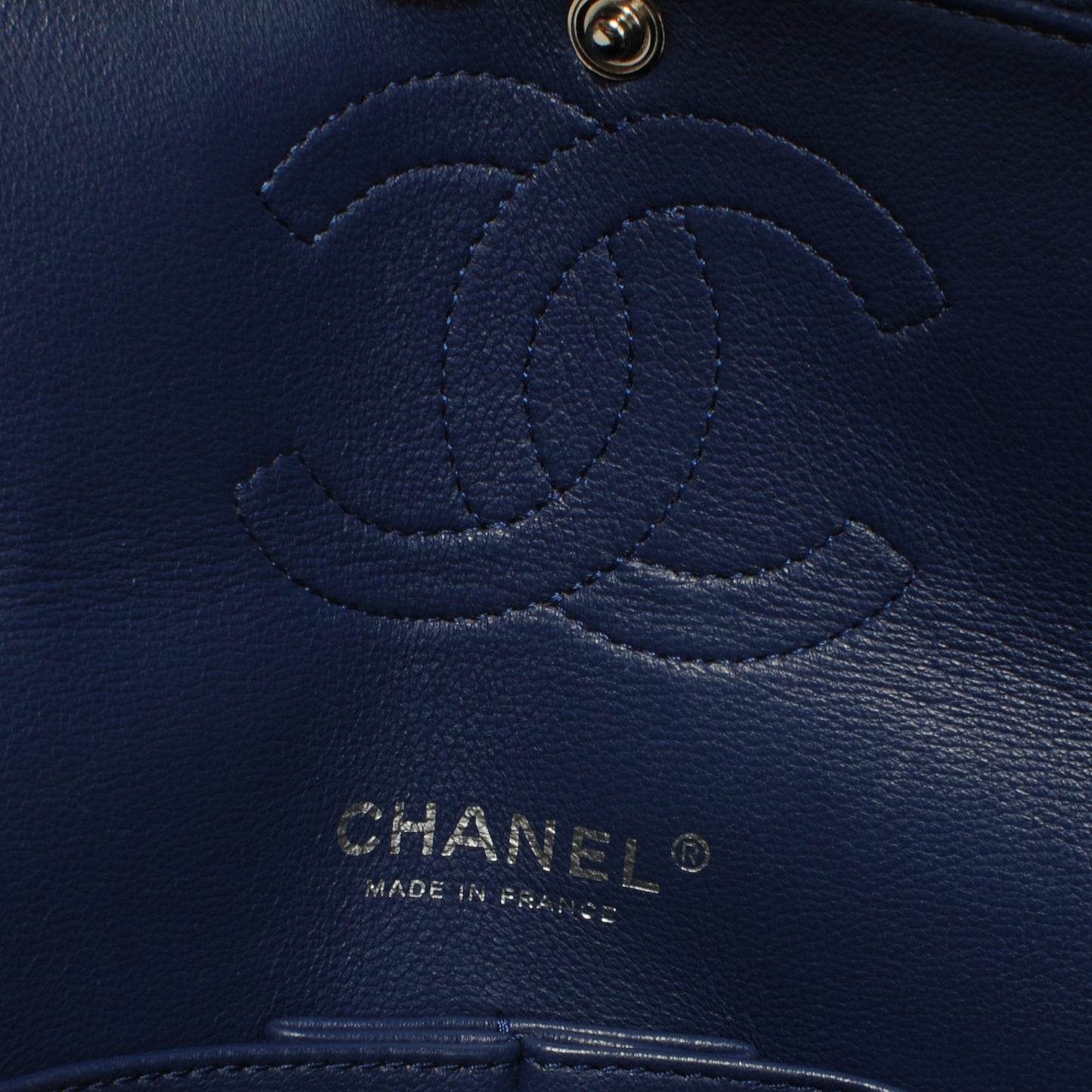Washed Caviar Medium Double Flap Blue