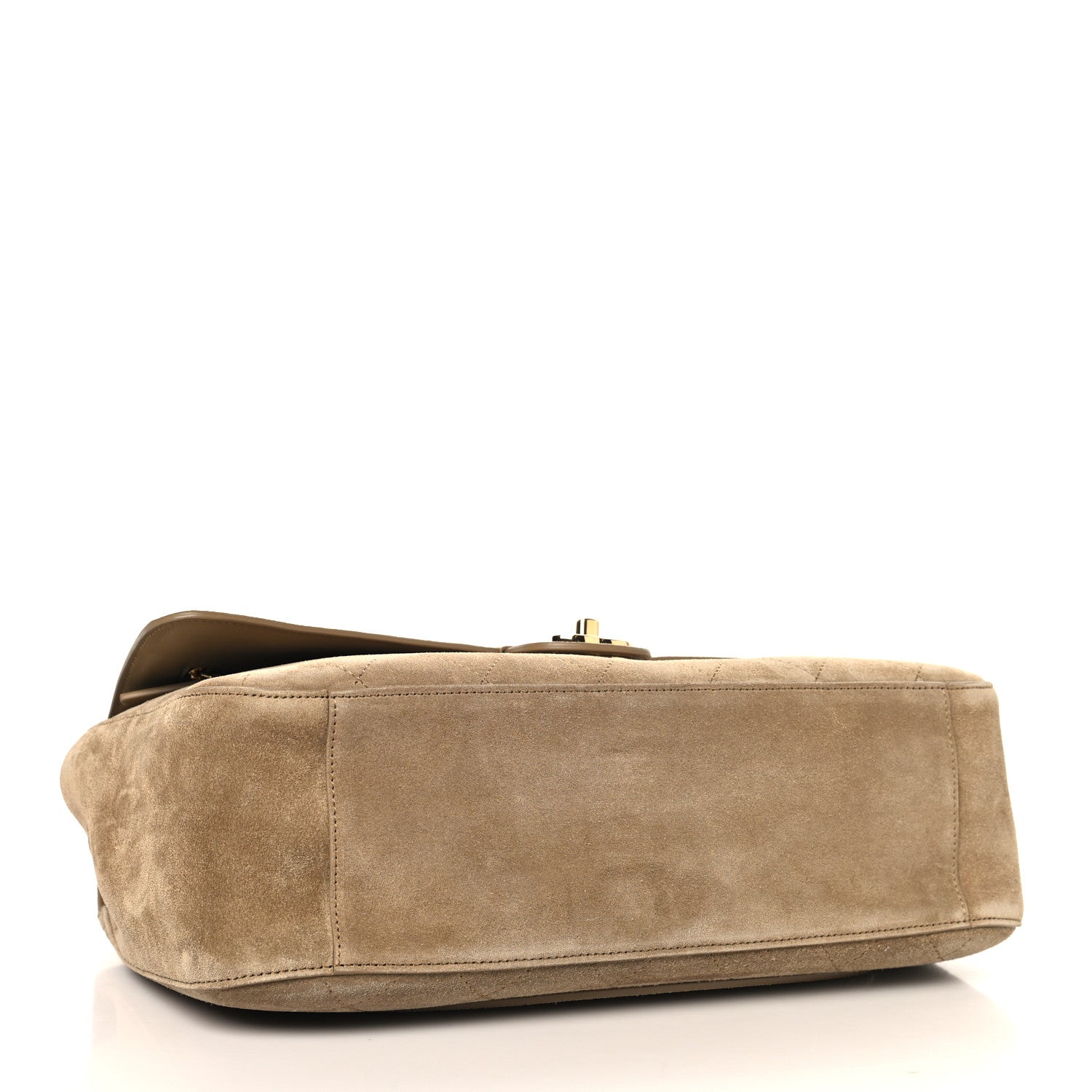 Chanel Suede Calfskin Small Souplissimo Maxi Flap Dark Beige 5 of 21