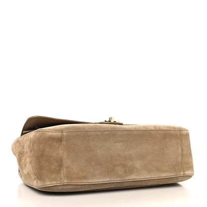 Chanel Suede Calfskin Small Souplissimo Maxi Flap Dark Beige 5 of 21