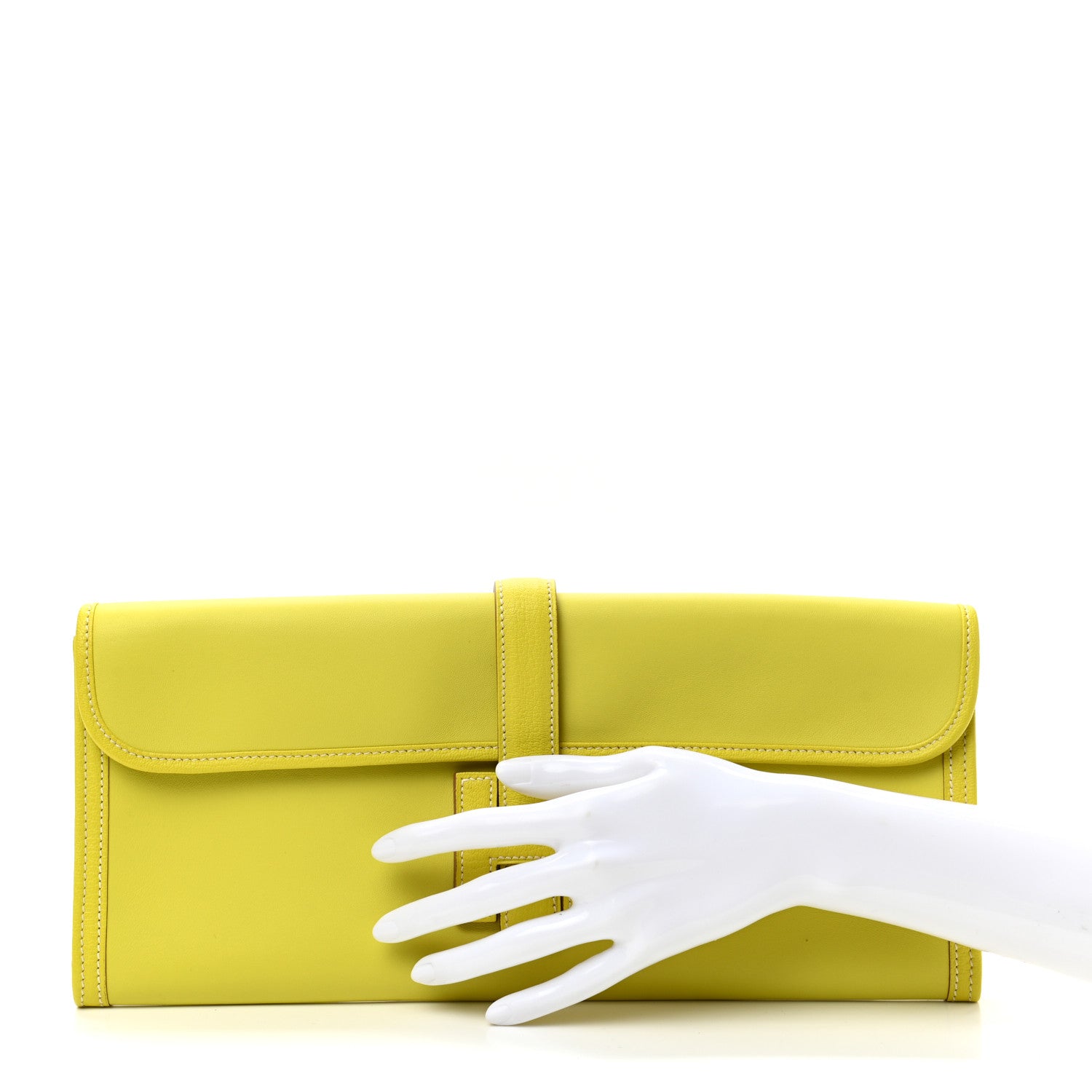Hermes Swift Jige Elan 35 Clutch Lime 2 of 8