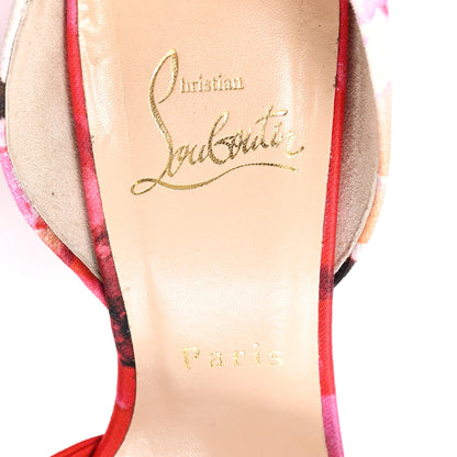 Christian Louboutin Fabric Volpi Popi Peep Toe 150 Platform Sandals 37.5 Pink 8 of 8