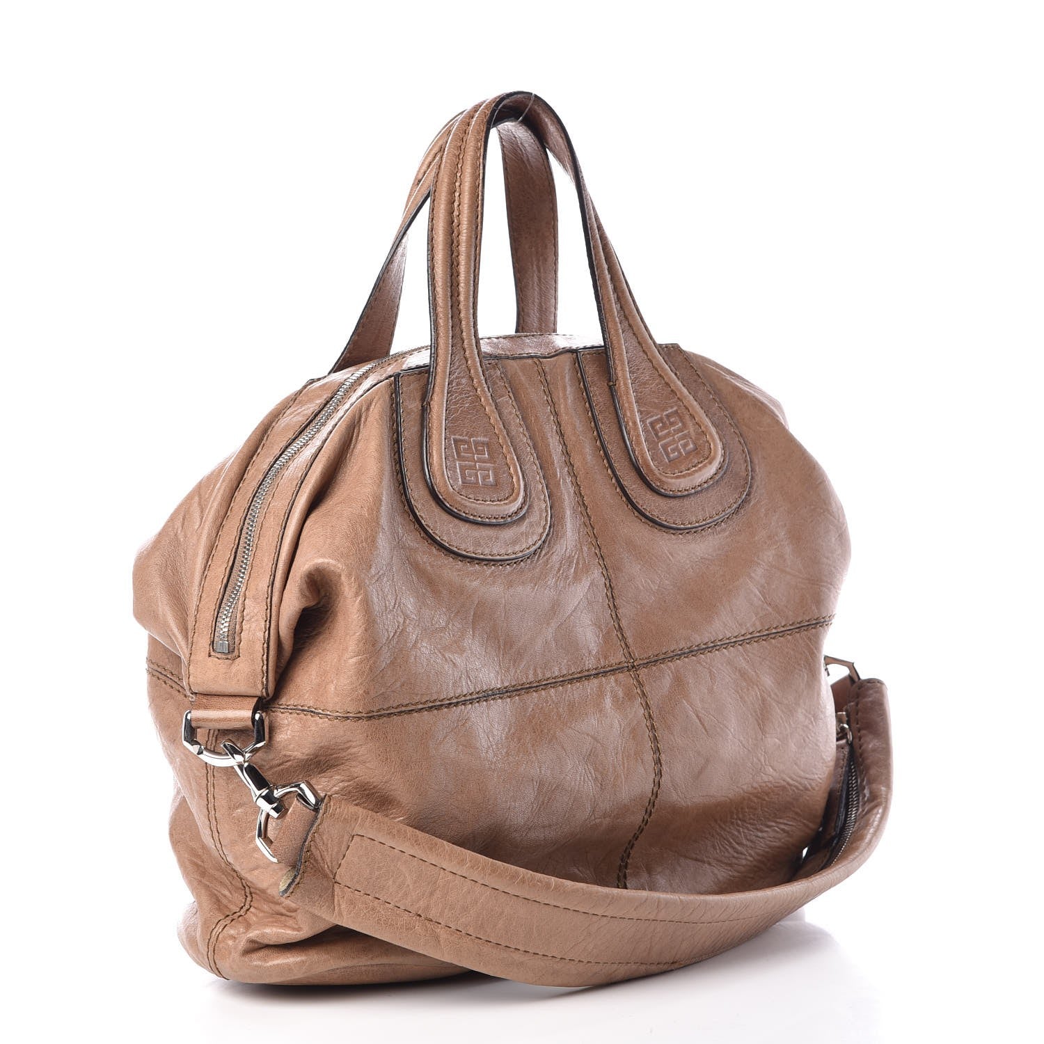 Givenchy Wrinkled Lambskin Medium Nightingale Tan 3 of 8