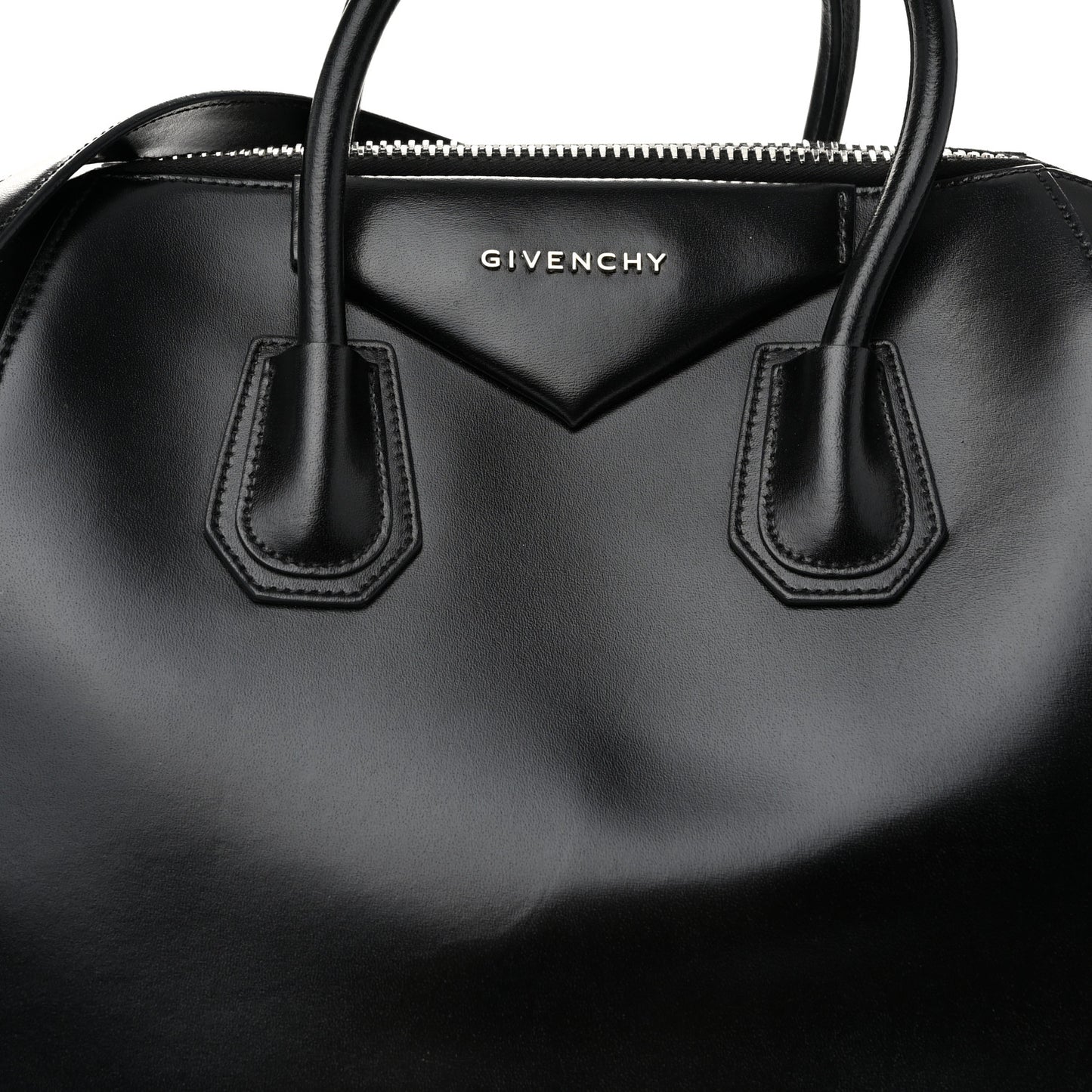 Shiny Lord Calfskin Medium Antigona Black