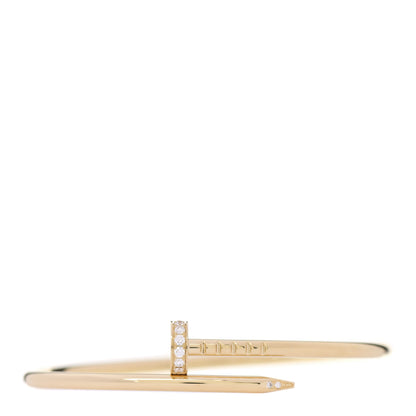 Cartier 18K Yellow Gold Diamond Small Juste Un Clou Bracelet 14 1 of 4