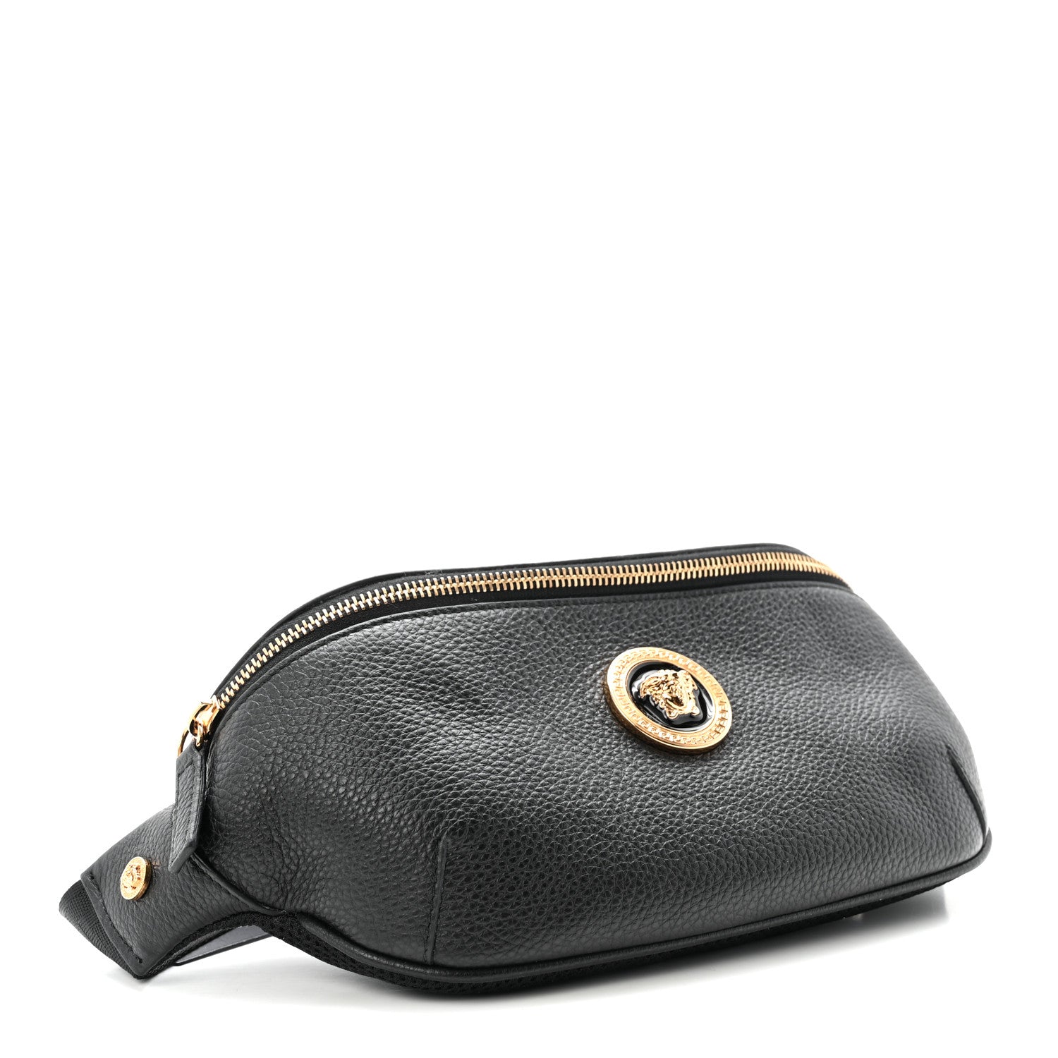 Versace Grained Calfskin Vanitas Medea Belt Bag Black 4 of 9