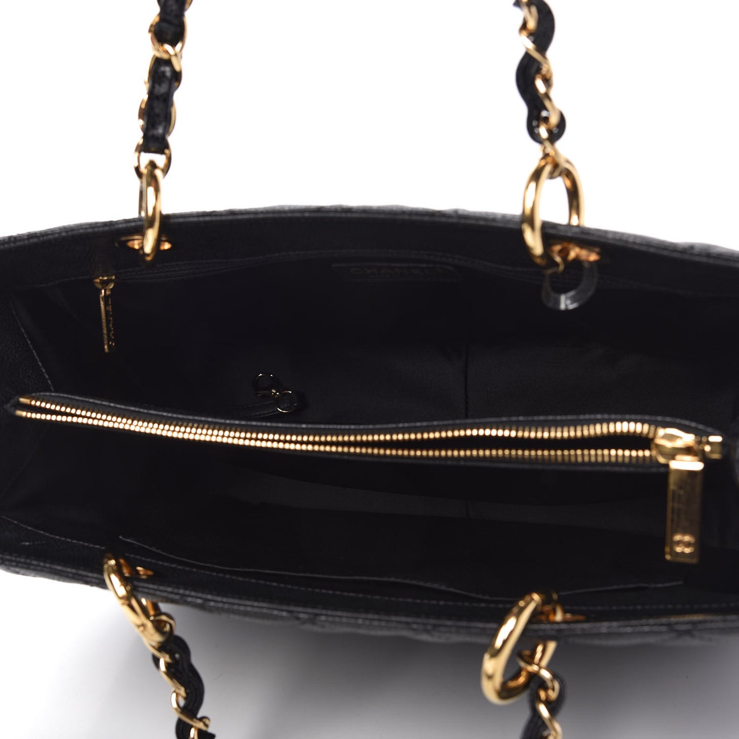 Caviar Quilted Grand Shopping Tote GST Black