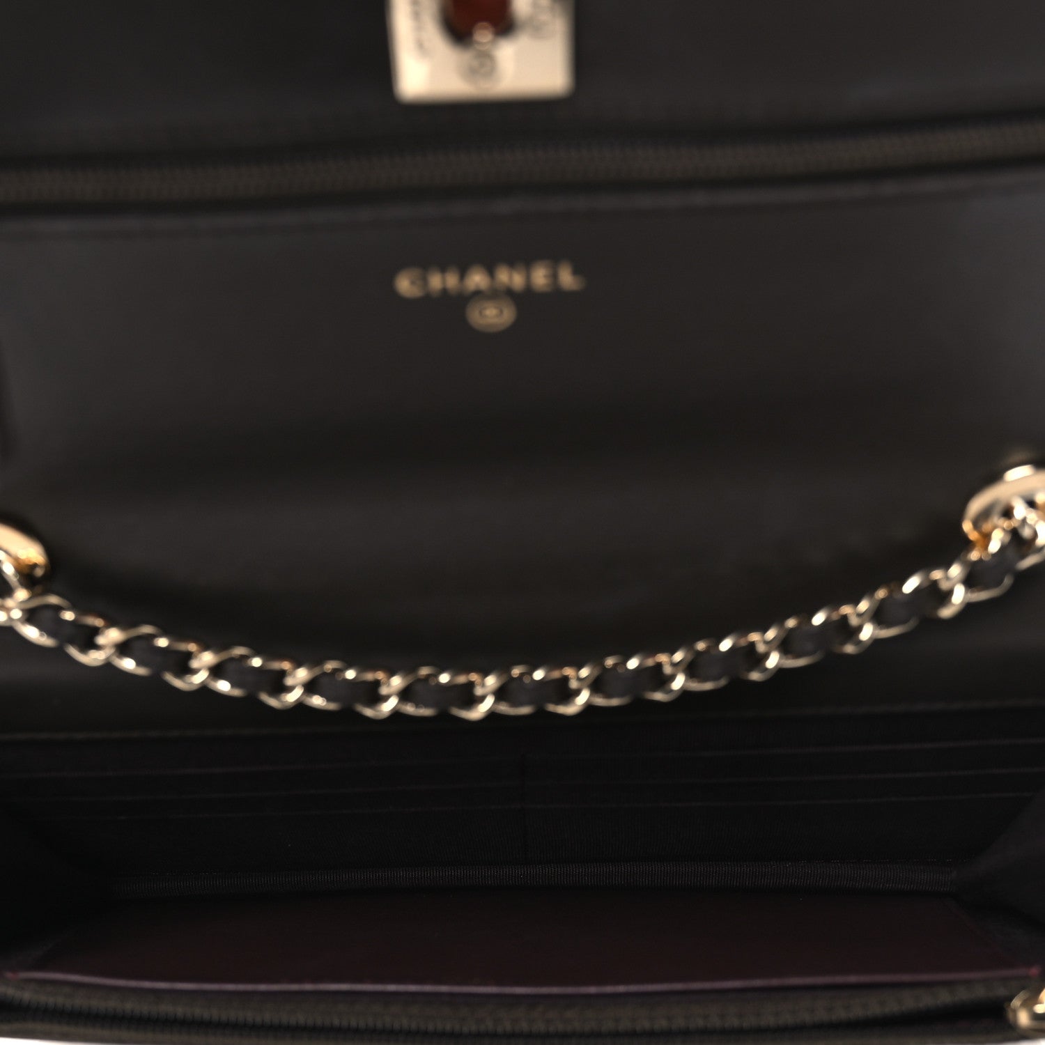 Chanel Lambskin Quilted Trendy CC Wallet On Chain WOC Dark Brown 5 of 14