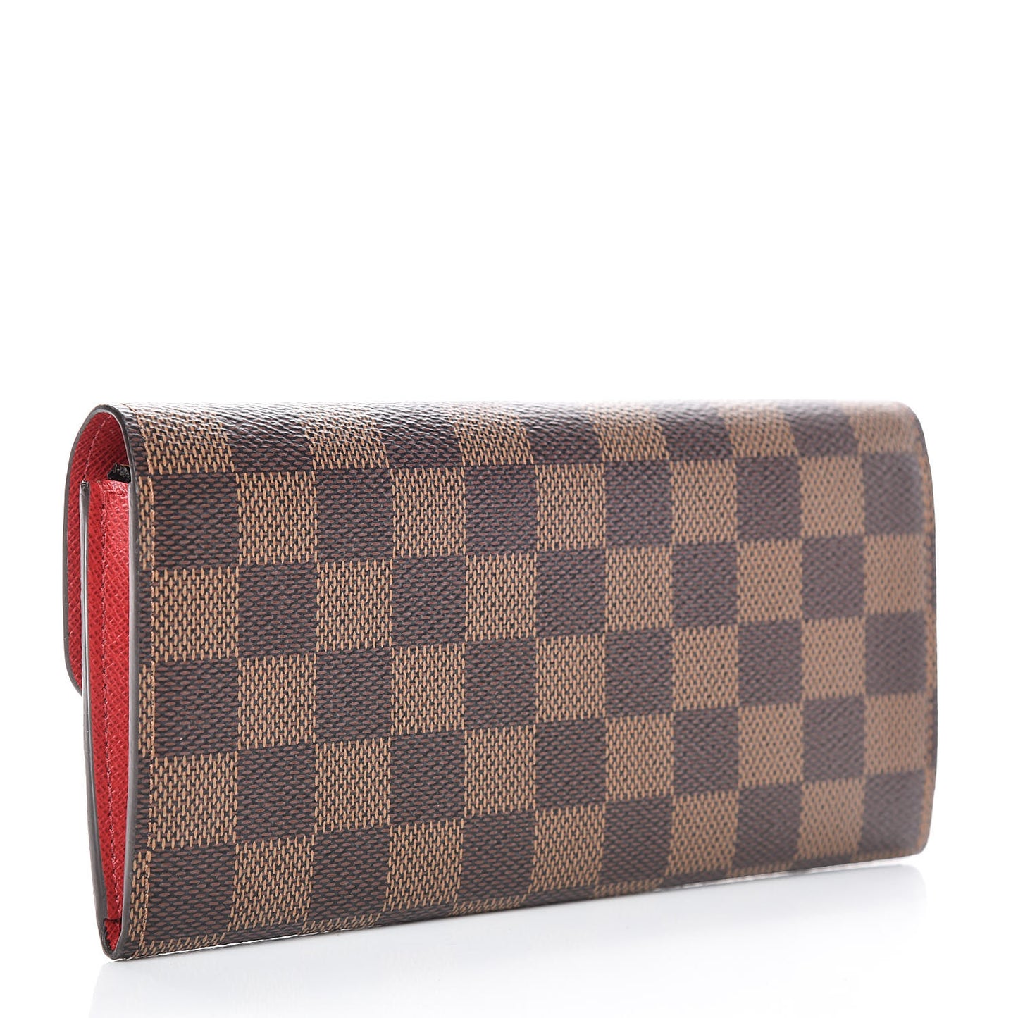 Damier Ebene Emilie Wallet Red
