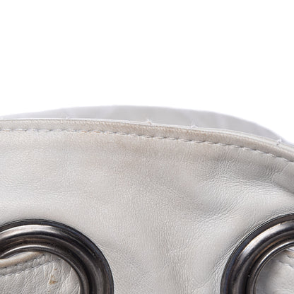 Christian Dior Lambskin Cannage Drawstring Bag White 7 of 24